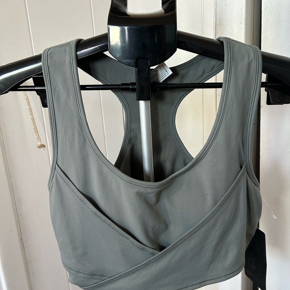 90 Degree By Reflex Blossom Olive Sports Bra
